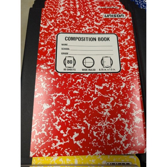 48 Unison Composition Notebooks Wide Ruled 80 Sheets Pack - Picture 3 of 7